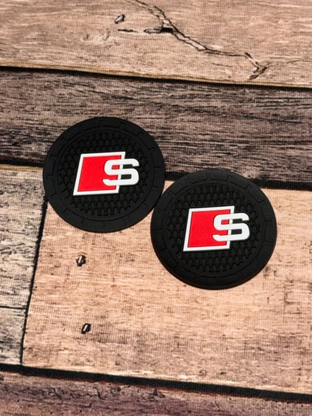 Audi S-Line 2pk Silicone Car Coasters- NEW